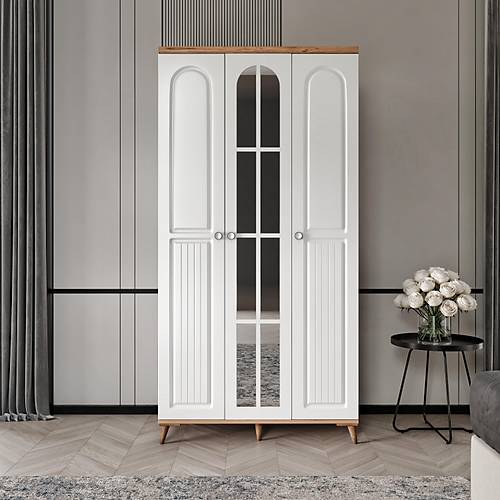 Seronay Mora 3 Kapakl� Aynal� Gard�rop