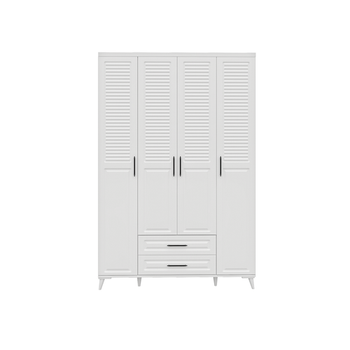 Seronay Valen 4 Kapakl� �ekmeceli Beyaz Gard�rop