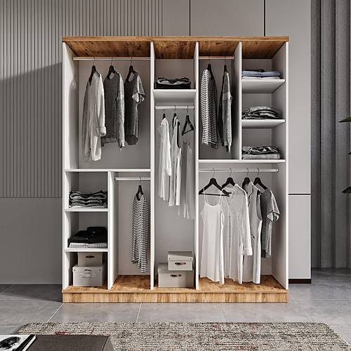 Seronay Floren 5 Kapakl� Aynal� Gard�rop