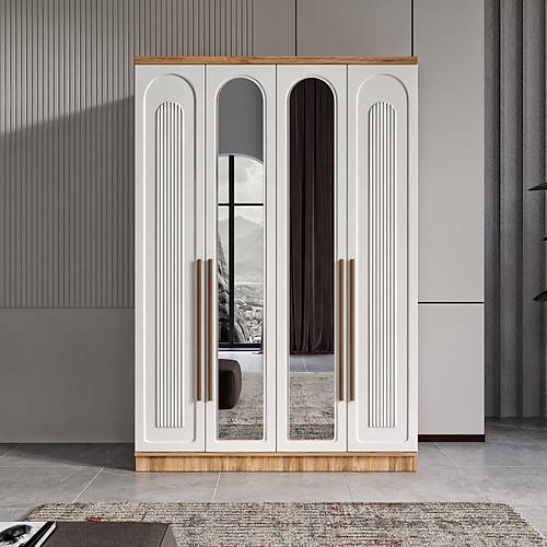 Seronay Floren 4 Kapakl� Aynal� Gard�rop