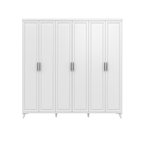 Seronay Milen 6 Kapakl� Beyaz Gard�rop