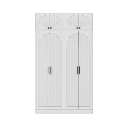 Seronay Neris 4 Kapakl� Y�kl�kl� Beyaz Gard�rop