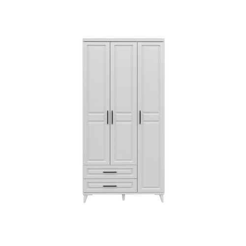 Seronay Mirea 3 Kapakl� �ekmeceli Beyaz Gard�rop