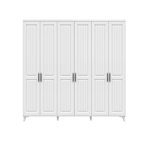 Seronay Adora 6 Kapakl� Beyaz Gard�rop