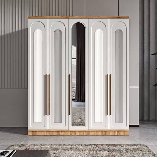 Seronay Floren 5 Kapakl� Aynal� Gard�rop