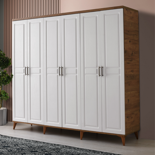 Seronay Lorin 6 Kapakl� Atlantik �am-Beyaz Gard�rop