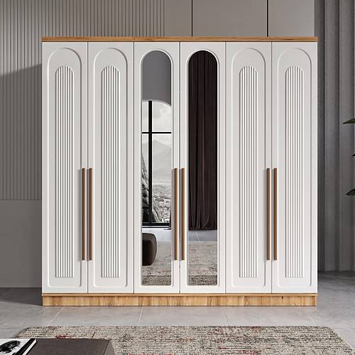 Seronay Floren 6 Kapakl� Aynal� Gard�rop