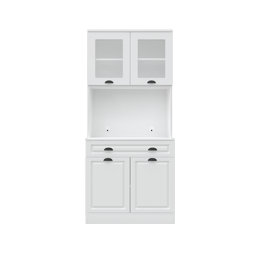 Seronay Lunera 2 Kapakl� Kahve K��esi � 93 cm MDF, LED Ayd�nlatmal�, �ok Ama�l� Mutfak ve Airfryer Dolab�