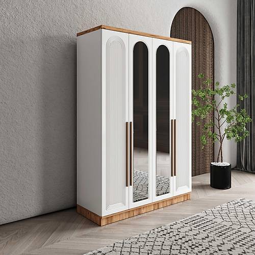 Seronay Rosela 4 Kapakl� Aynal� Gard�rop