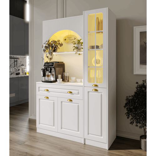 Seronay Armena Gold Midi Kahve K��esi Sa� Vitrinli