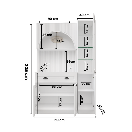 Seronay Armena Black Midi Kahve K��esi Sa� Vitrinli
