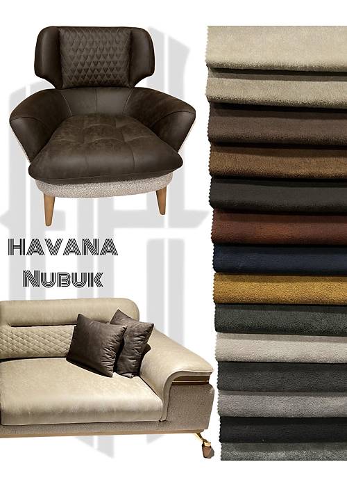 HAVANA Nubuk Serisi Astarlı Döşemelik Kumaş