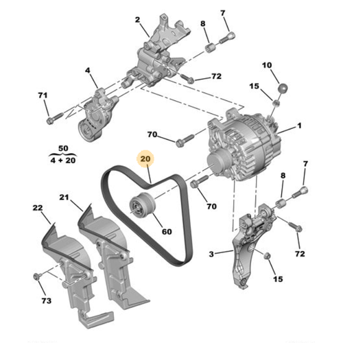 ORIJINAL ALTERNATR KAYII 308 T9     9803580580