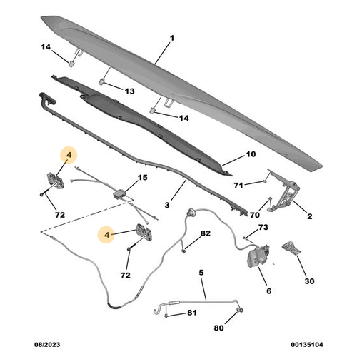 Orijinal Kaput Kilidi   Peugeot - 5008 P74 GT   9844518980