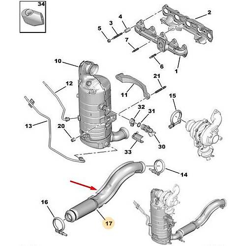 Orijinal �n Egzoz Borusu    9812592980