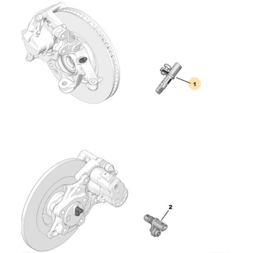 Orijinal n ABS Sensr DS4 308 P5  208 408 3008 P84E 5008 P87E  508 R8 Rifter K9 9810728280