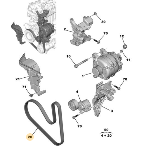 Orijinal Alternatr Kay 308 T9  508 R8  Rifter K9  9813908180