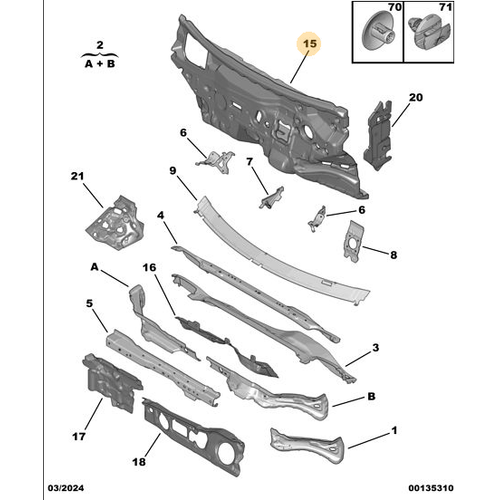 Orijinal B�lme Plakas�   Peugeot - 5008 P74 GT  9831613980