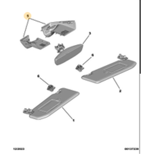 Orijinal �� Dikiz Aynas� Taban Kapa�� - Sol   Peugeot - 5008 P74 GT/ 3008 P64 98397642XT