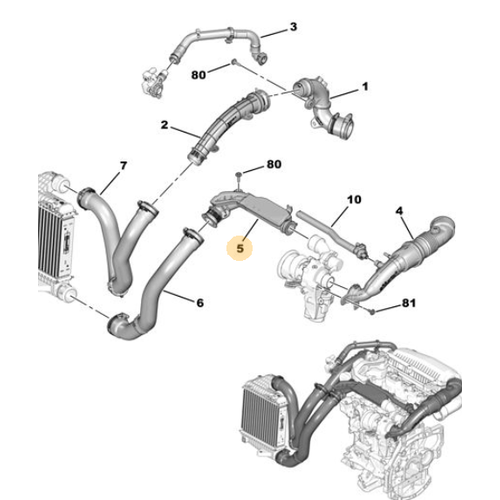 ORIJINAL 1.2 TURBO HAVA KUTUSU DINLENDIRICI 9812735880