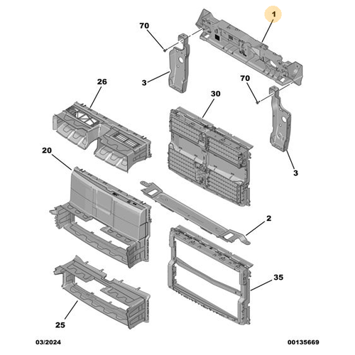 Orijinal �n Panel �st Traversi    Peugeot - 5008 P74 GT   9839755580