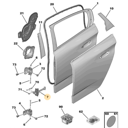 Orijinal Arka Kap Gergisi DS4 308 P5    9830834280