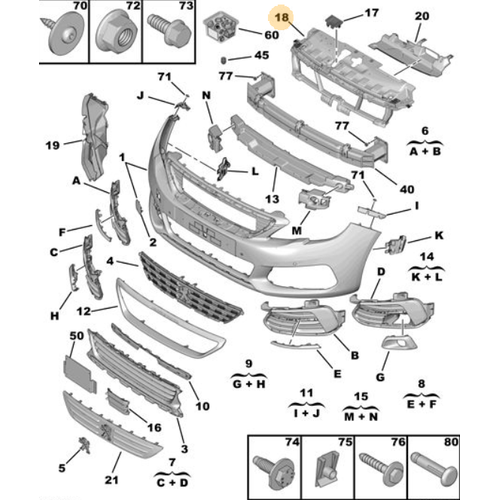 ORIJINAL N TAMPON SKELET 308 T9    9817230780