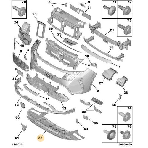 Orijinal �n Tampon Deflekt�r� (5008 P74 GT /3008-P64)    9839759480