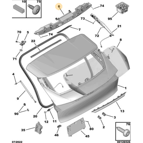 Orijinal DS4 Bagaj Kapa Alt Spoiler   98351371XT