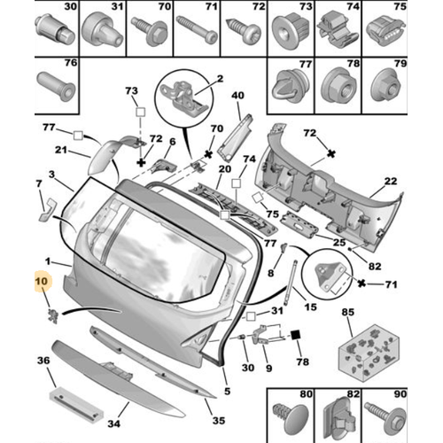 Orijinal Amblem 3008 T84   7810X7