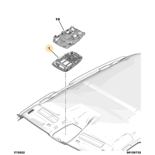 Orijinal DS4 Tavan Konsolu   98340675ZD