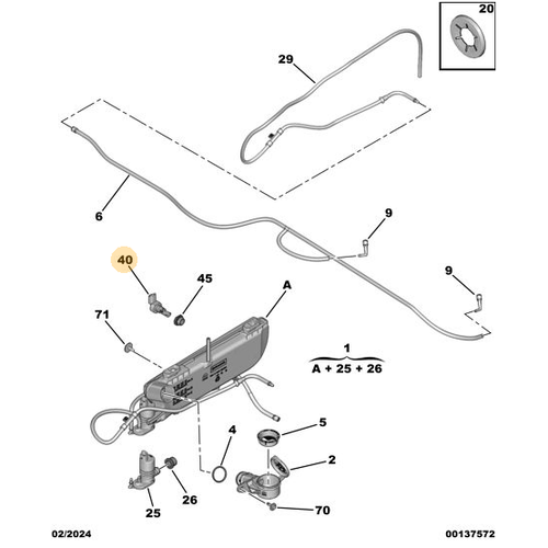 Orijinal Cam Su Depo Seviye Sens�r�  Peugeot - 5008 P74 GT 6434E2
