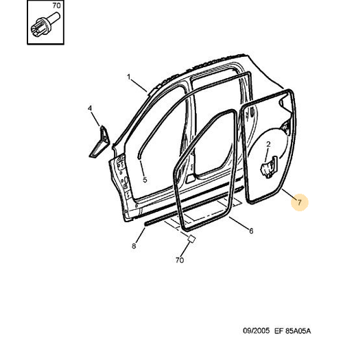 ORIJINAL 307 Arka Kap� Fitili   9023KF