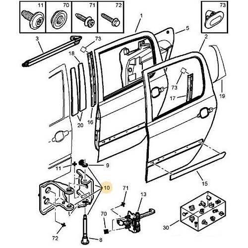 ORIJINAL 307 Sol �n Kap� Mente�esi Alt  9035G6