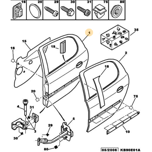 Orijinal 206 Arka Kap Sa    9008A5