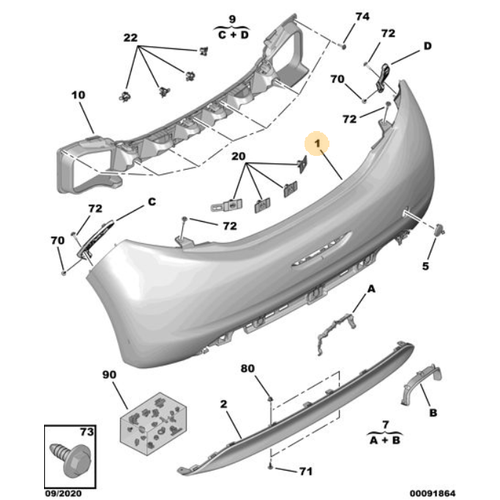 Orijinal 208 Arka Tampon   1607254580