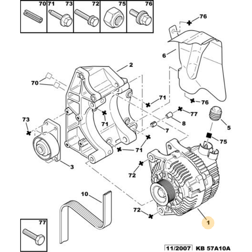 Orijinal 206 Alternatr    57052A