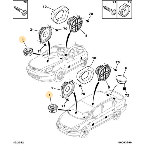 Orijinal Hoparl�r  207 208 307 308 T7 T9  3008 T84 5008 T87  2008 A94F  6562C7