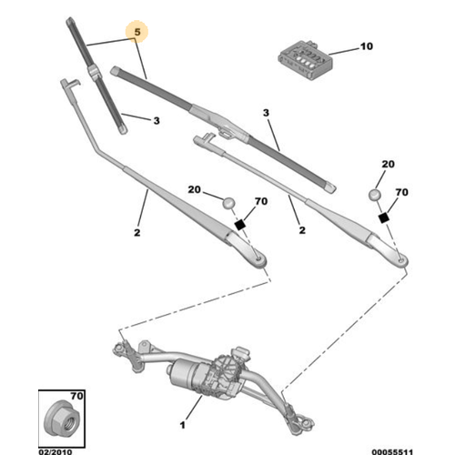 Orijinal 207 n Cam Silecek Takm     6423A4