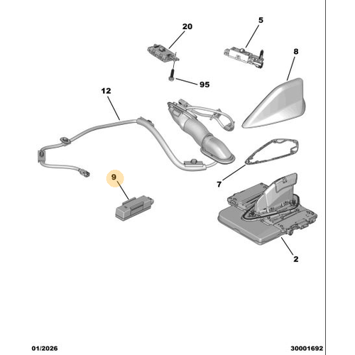 Orijinal Acil Yard�m Sistemi Yedek Bataryas�   Peugeot - 5008 P74 GT   9856791080