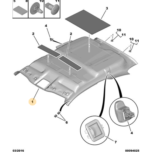 Orijinal 208 Tavan Demesi   98288946Pr