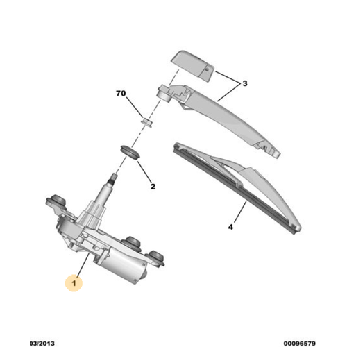 Orijinal 2008 Arka Cam Silecek Motoru A94F  9678423580