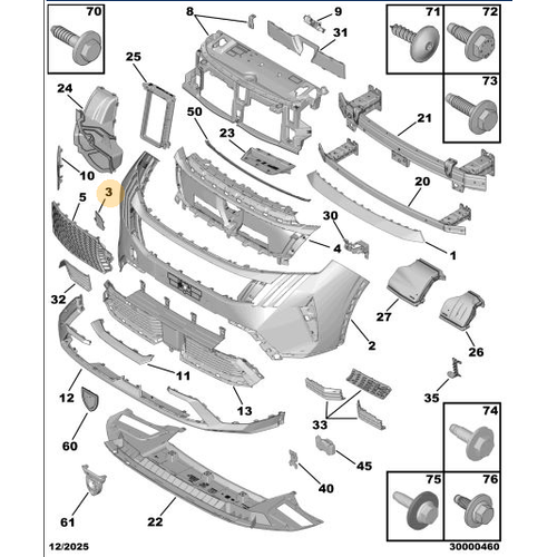 Orijinal �n Tampon �eki Demir Kapa��  Peugeot - 5008 P74 GT   983979611T