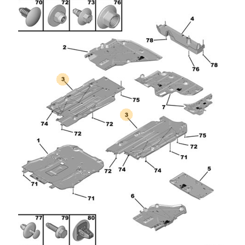 Orijinal Kasa Alt Plastik Koruyucu Sa  DS4  308 P5   9827725580