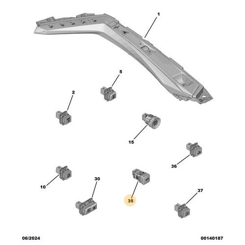 Orijinal Bagaj Kumanda D��mesi DS4 DS7 X74  408 3008 P84E  5008 P87E 508 R8  98106182JP