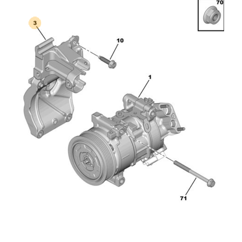 Orijinal  Klima Kompresr Mesnedi  DS4 508 R8 Rifter  K9   9823598480