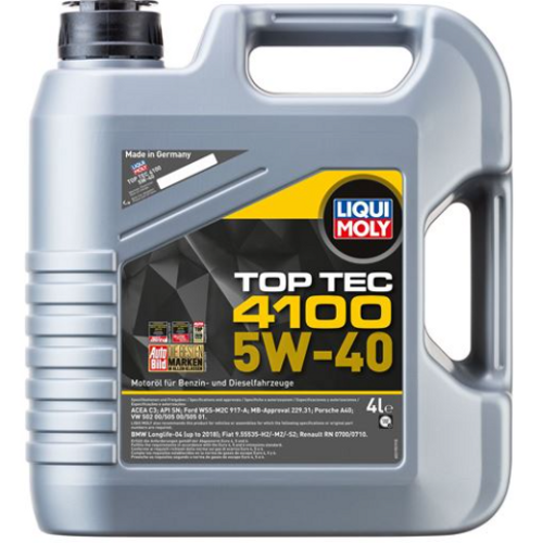 5W40 TOPTEC 4100 SENTETIK 4LT / MOTOR YA