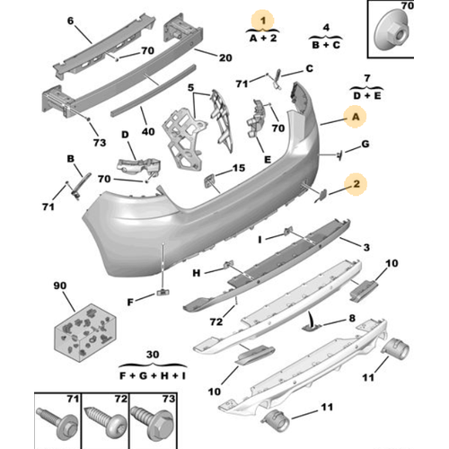 ORIJINAL ARKA TAMPON /SENSRL 308 T9  1610766980