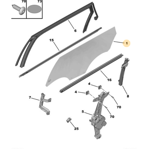 Orijinal  5008 Arka Kap Cam Sa P87E    9821233480