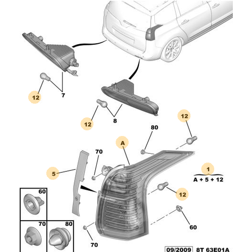 Orijinal Arka Stop Sa 5008 T87    6351KH